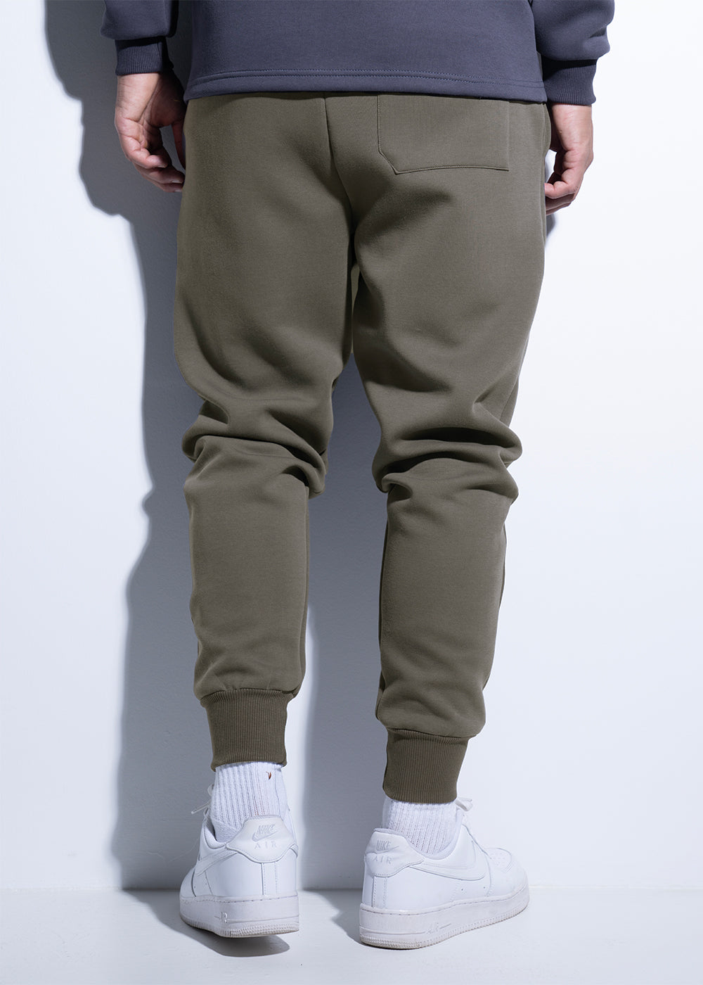 Vinyl φορμα χακι χωρις χνουδι cotton regular fit - essential sweatpant