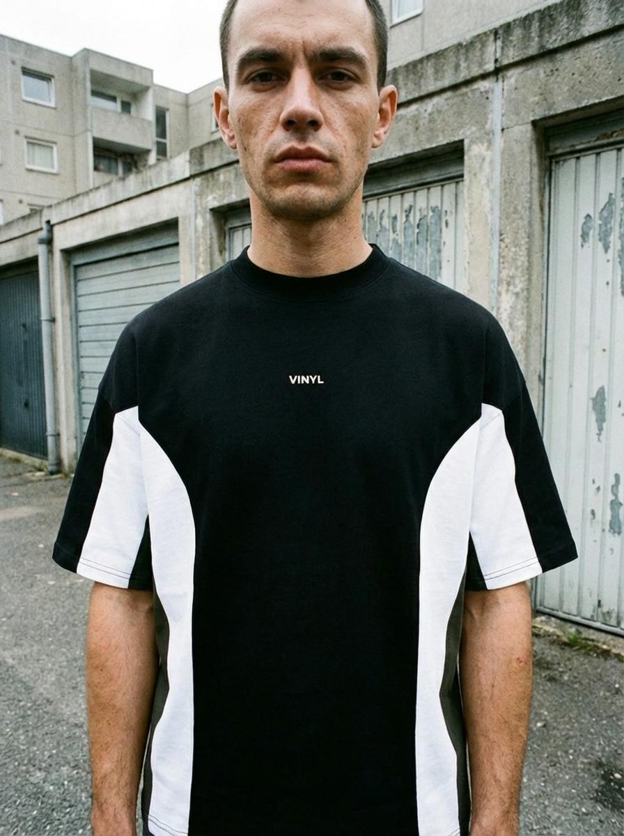 Vinyl T-shirt with white print cotton regular fit - golden aura t-shirt - limited edition