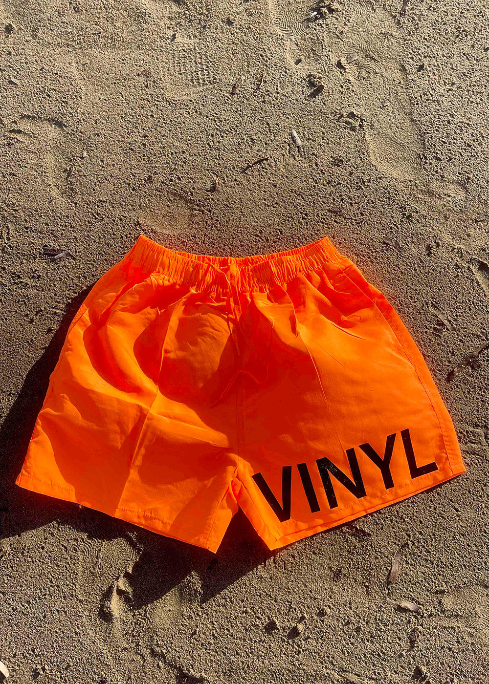 Vinyl μαγιο πορτοκαλι - logo midi swim boxer