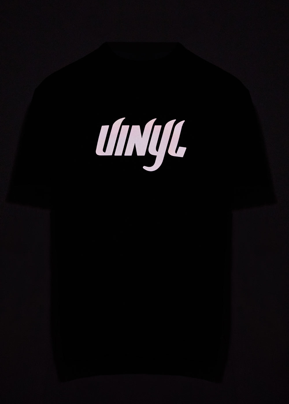 Vinyl T-shirt with white print cotton regular fit - golden aura t-shirt - limited edition