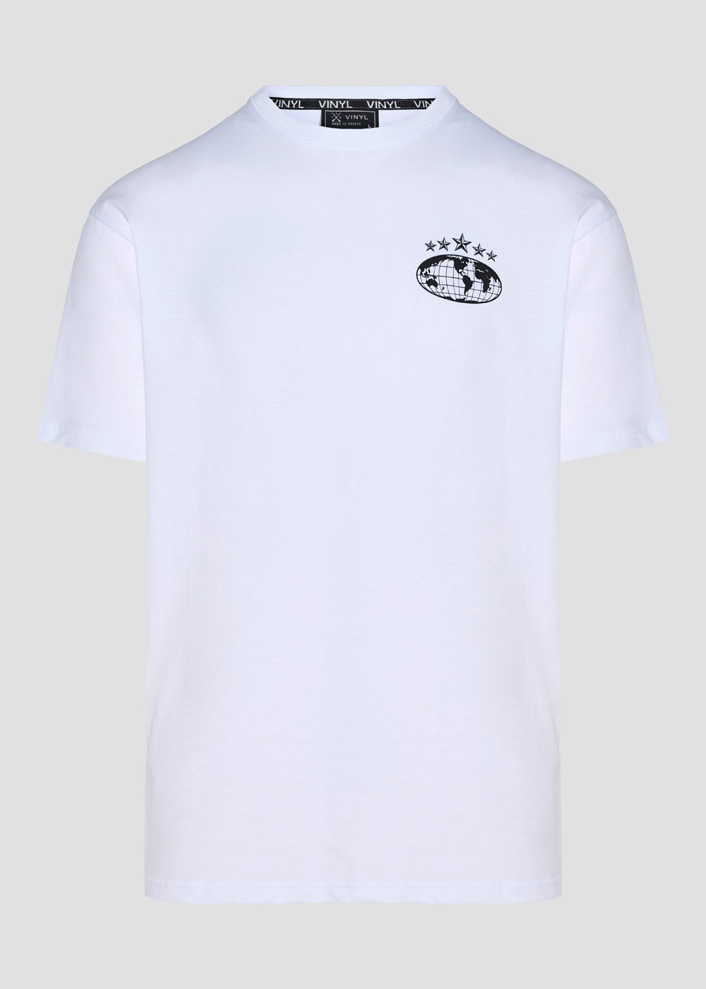 Vinyl T-shirt with white print cotton regular fit - golden aura t-shirt - limited edition