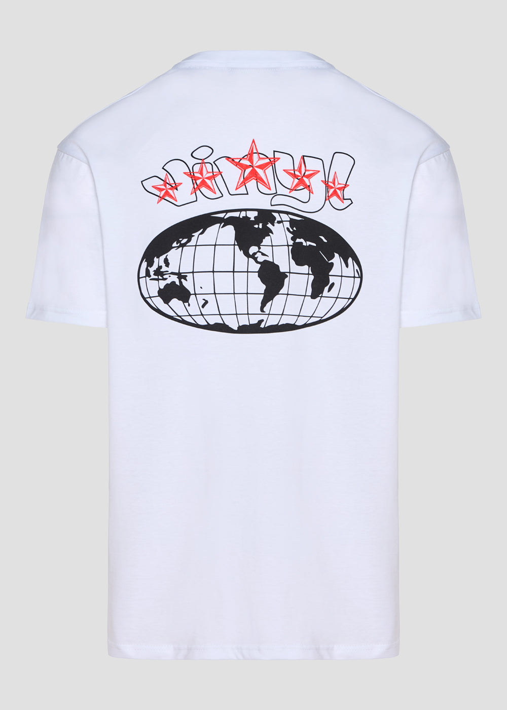 Vinyl T-shirt with white print cotton regular fit - golden aura t-shirt - limited edition