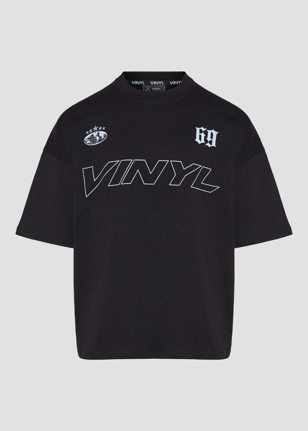 Vinyl T-shirt with white print cotton regular fit - golden aura t-shirt - limited edition