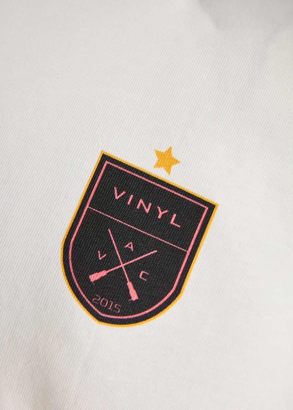 Vinyl T-shirt with white print cotton regular fit - golden aura t-shirt - limited edition