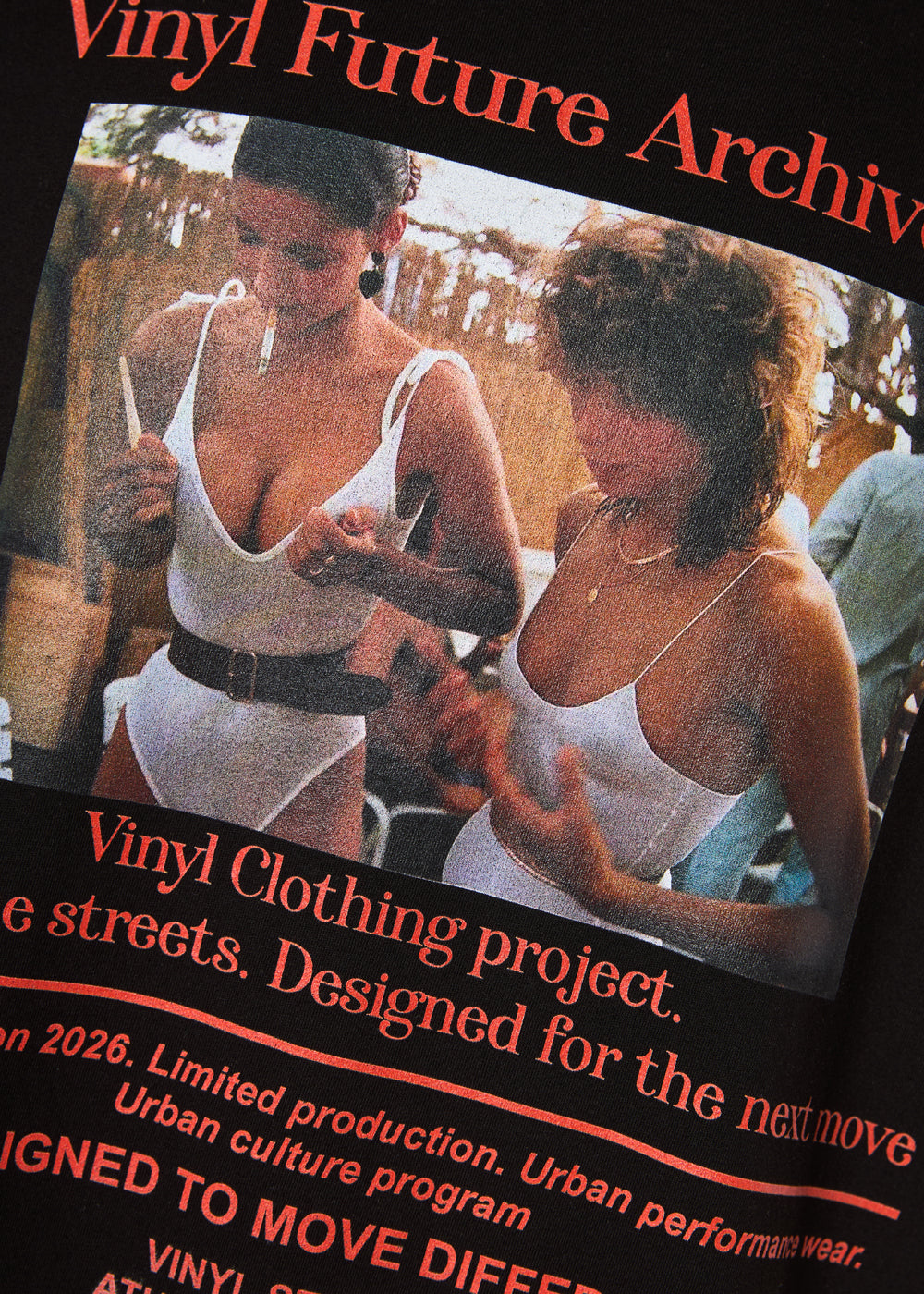 Vinyl T-shirt with white print cotton regular fit - golden aura t-shirt - limited edition