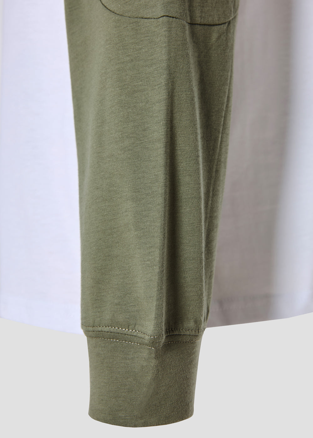 Core signal sweatshirt white/khaki - regular fit