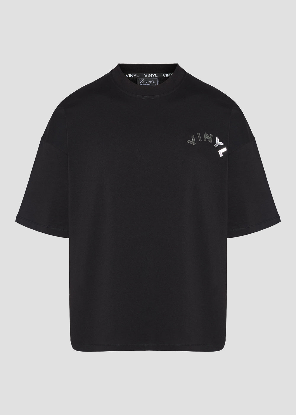 Vinyl T-shirt with white print cotton regular fit - golden aura t-shirt - limited edition