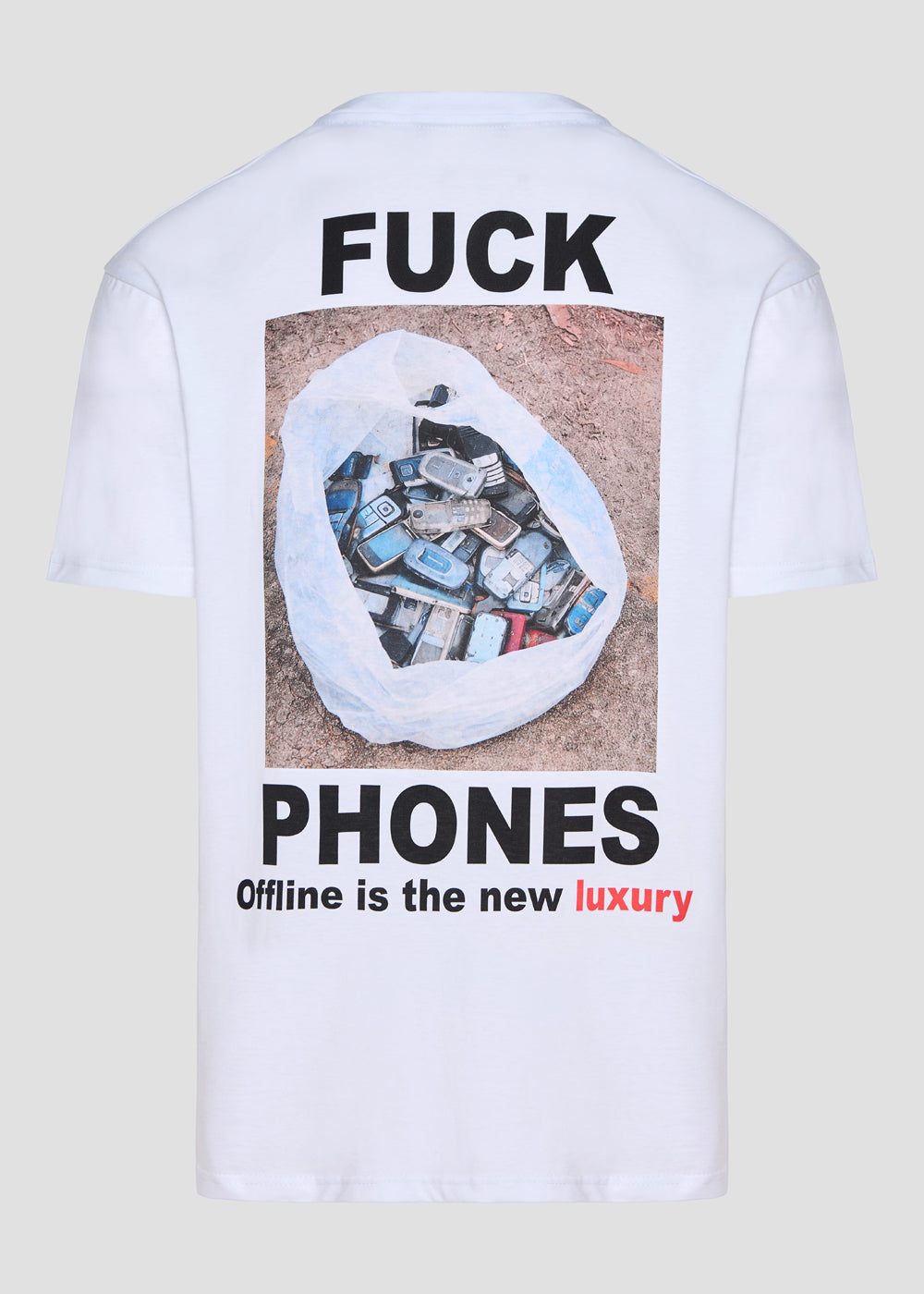 Vinyl T-shirt with white print cotton regular fit - golden aura t-shirt - limited edition