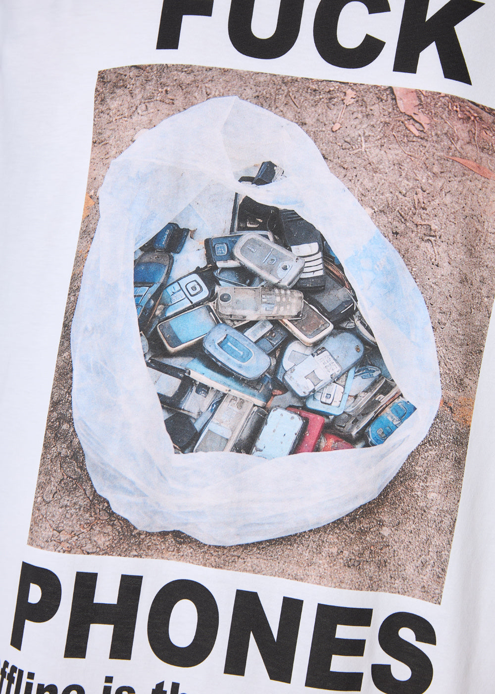 Vinyl T-shirt with white print cotton regular fit - golden aura t-shirt - limited edition