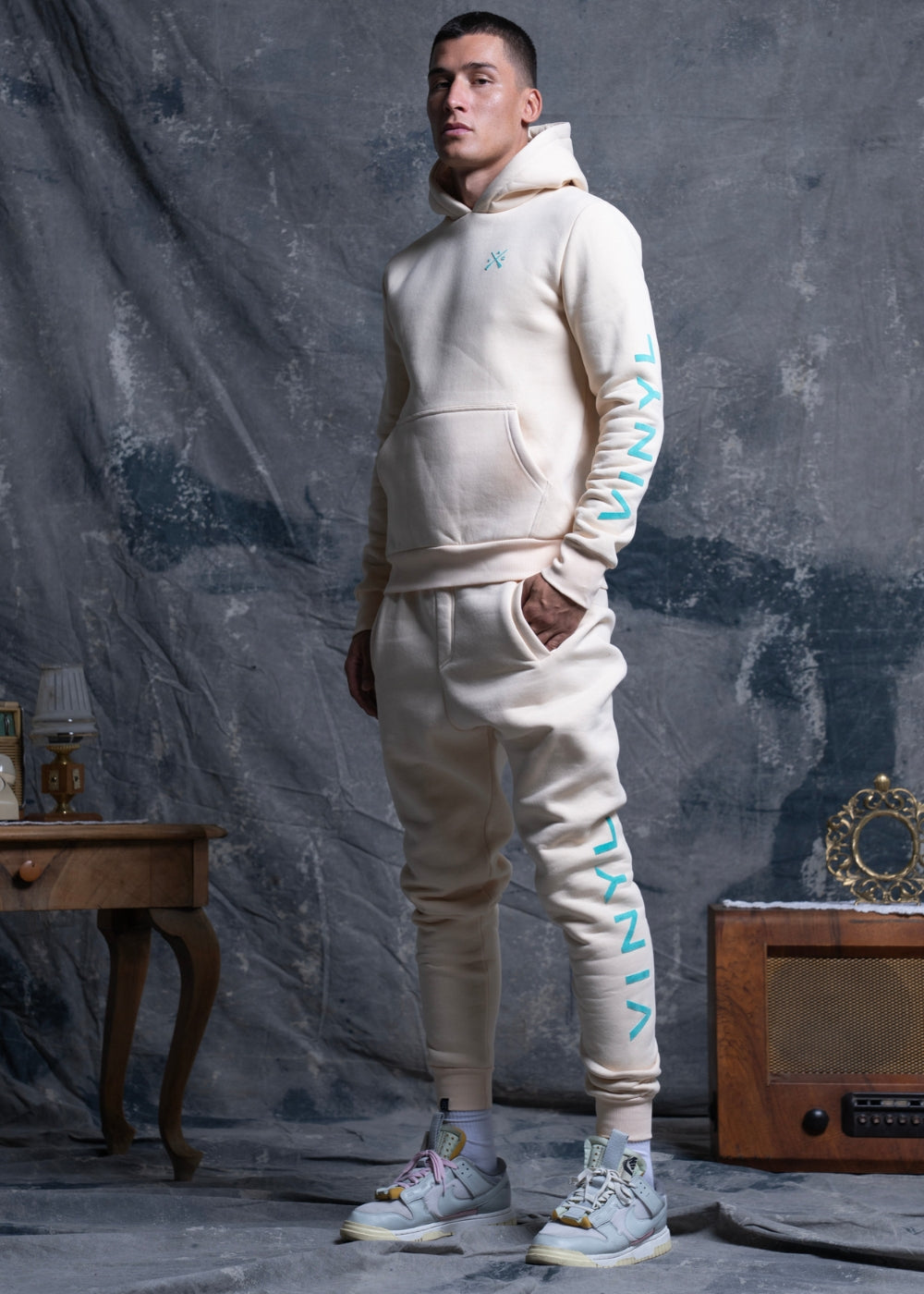 Vinyl φορμα ιβουαρ με τυπωμα cotton regular fit ανδρικη