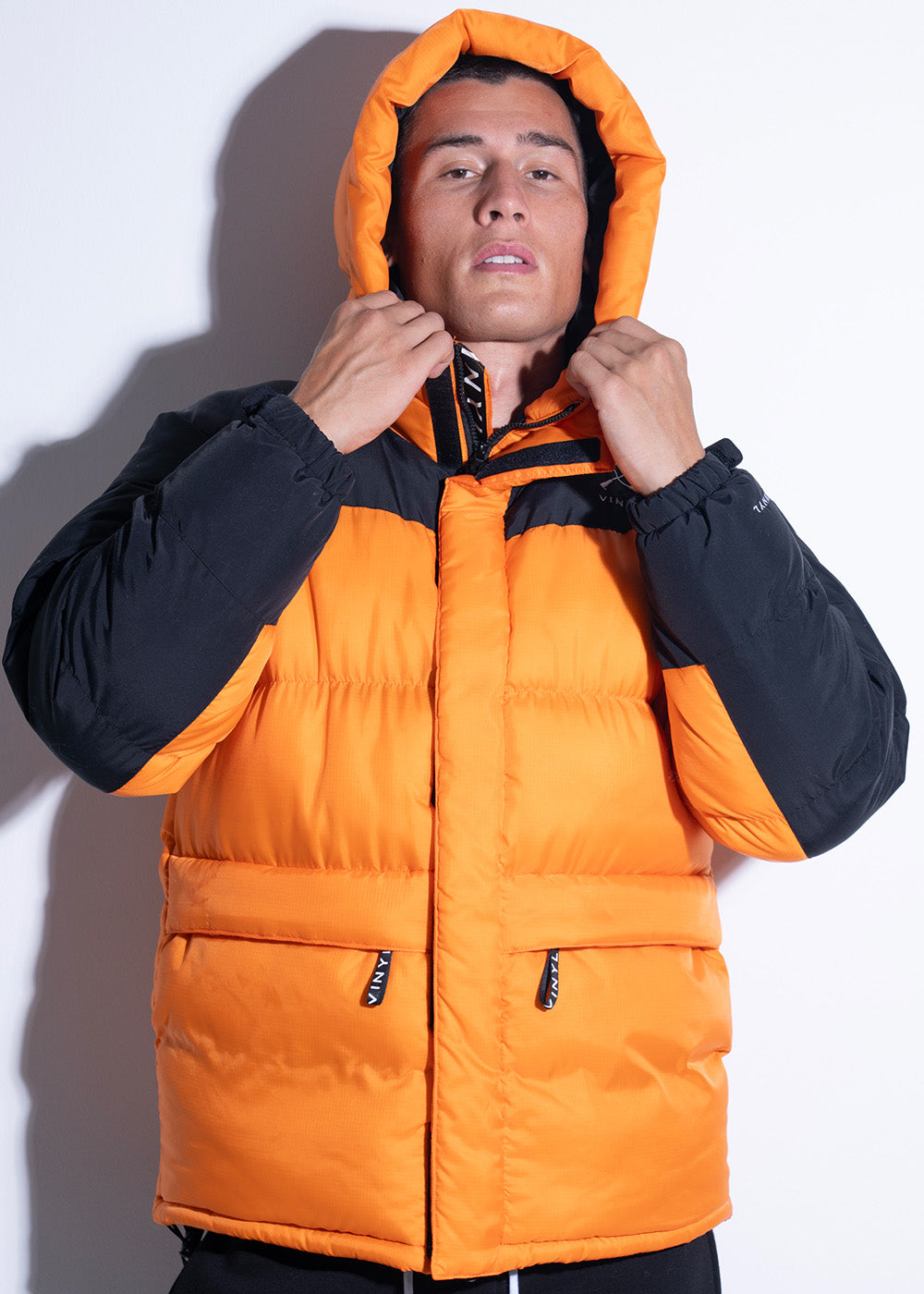 Vinyl μπουφαν πορτοκαλι polyester regular fit ανδρικο