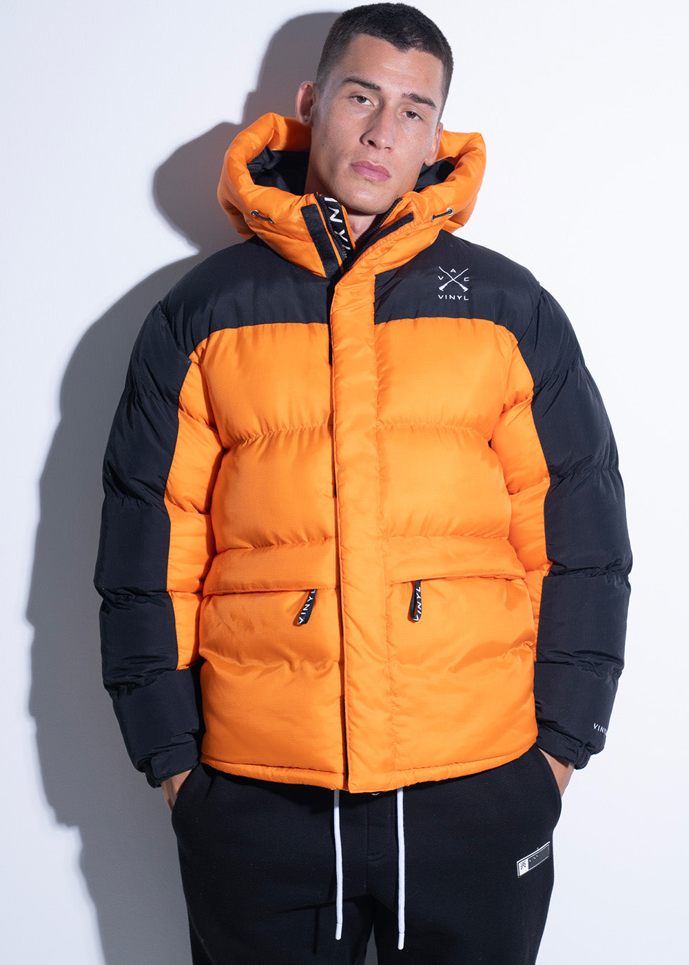 Vinyl μπουφαν πορτοκαλι polyester regular fit ανδρικο