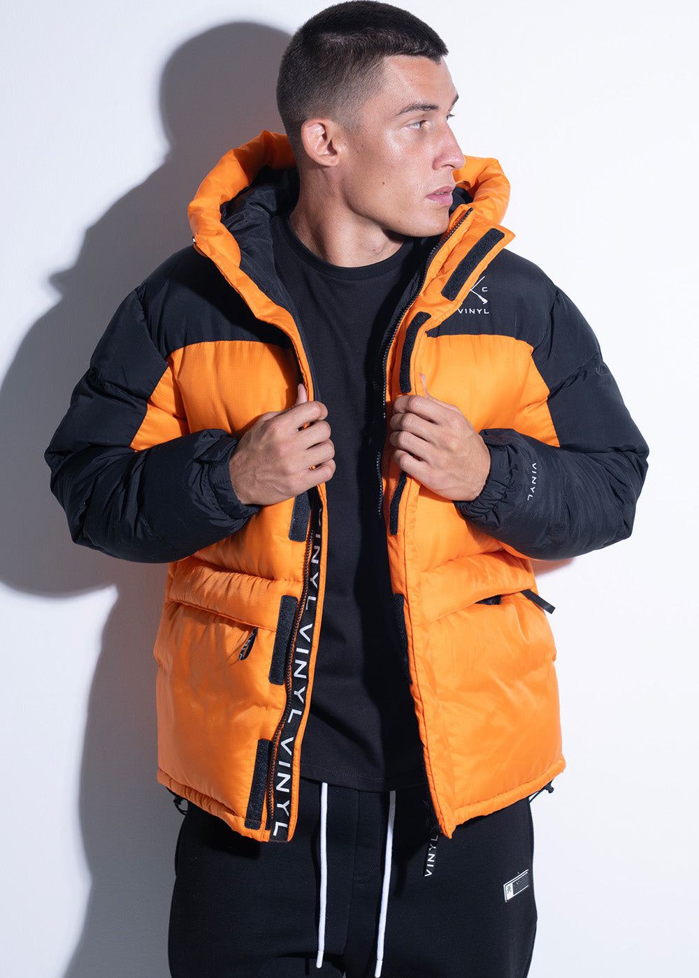 Vinyl μπουφαν πορτοκαλι polyester regular fit ανδρικο