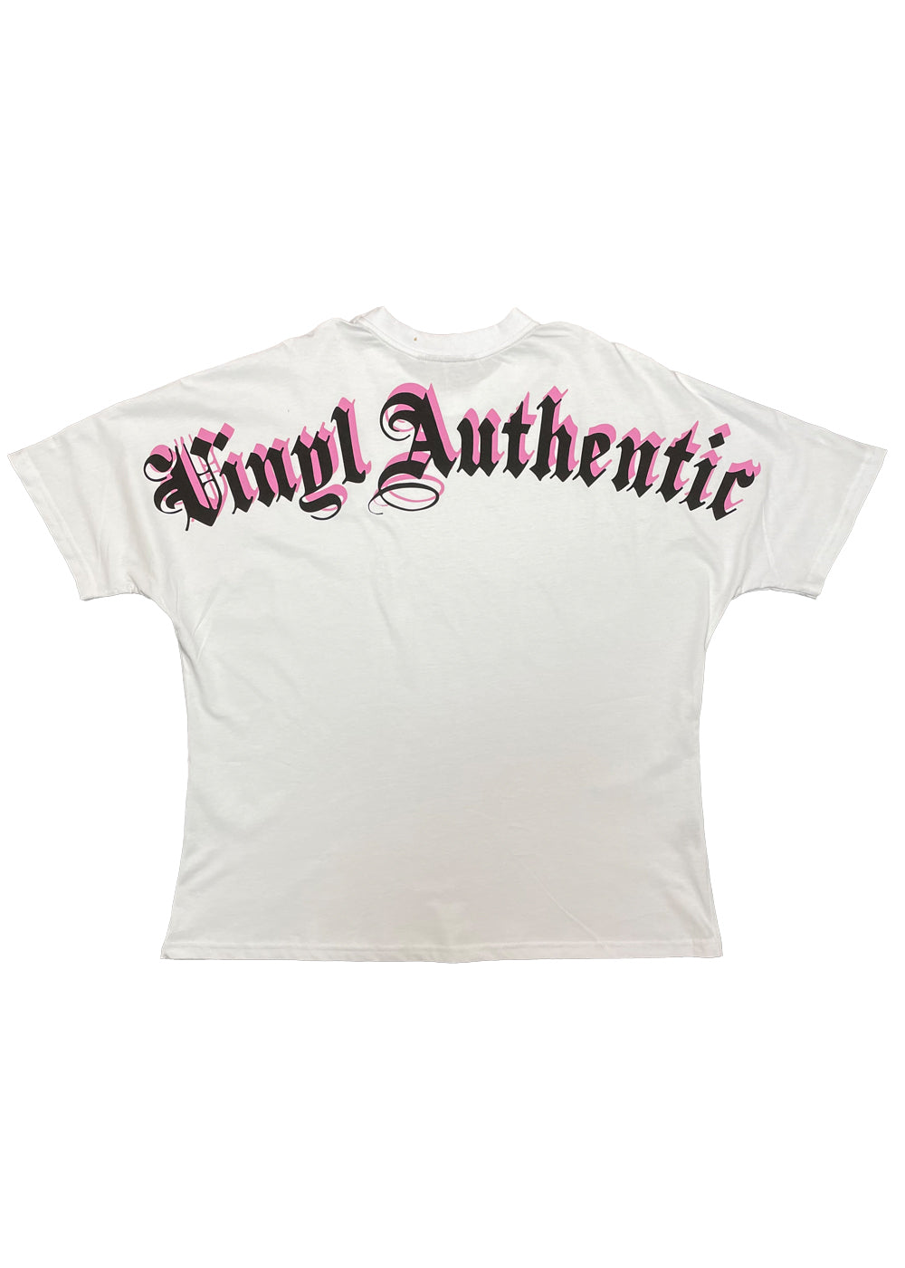 Vinyl μπλουζα με τυπωμα λευκη cotton oversized ανδρικη
