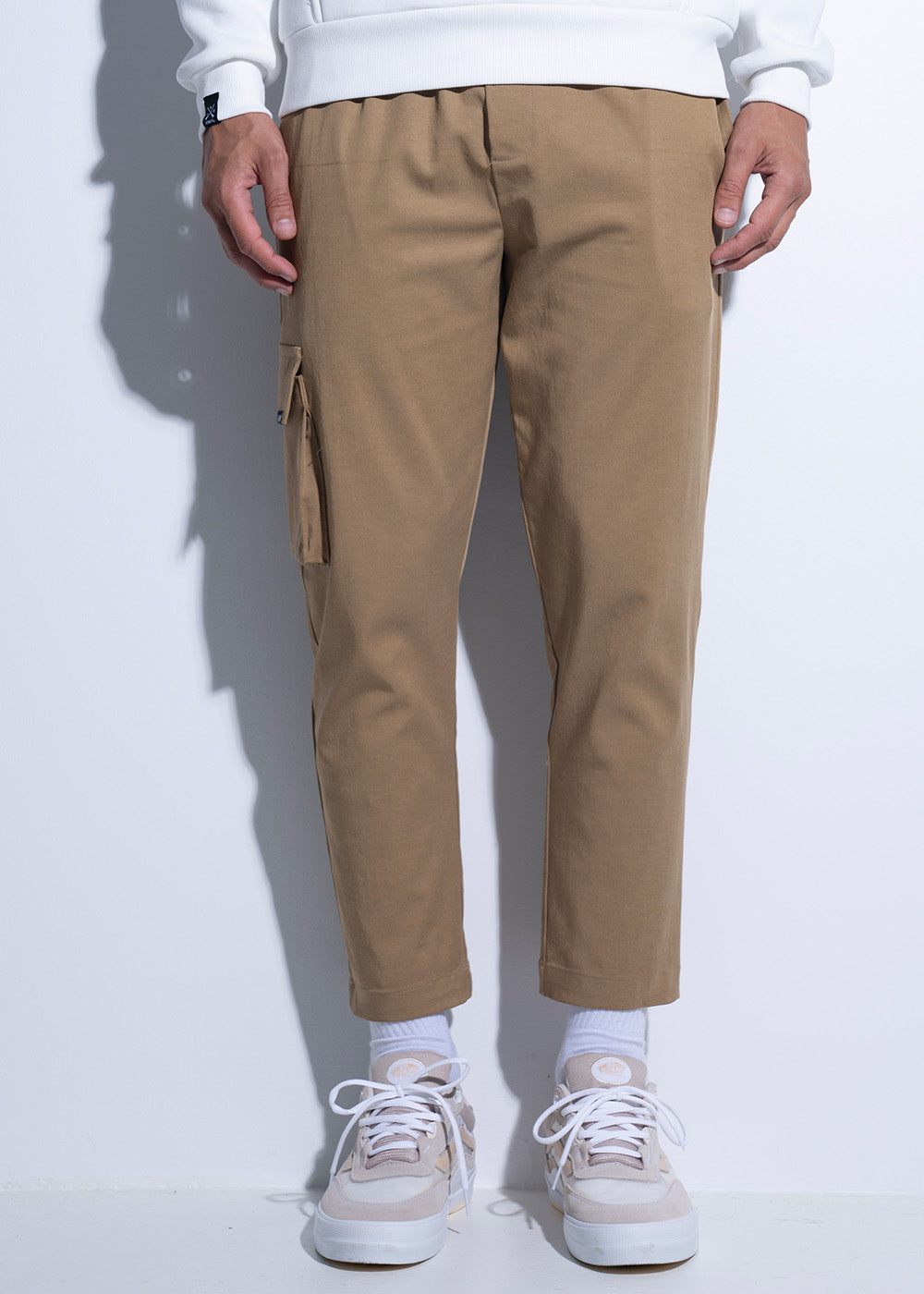 Vinyl παντελονι cargo camel cotton regular fit ανδρικο