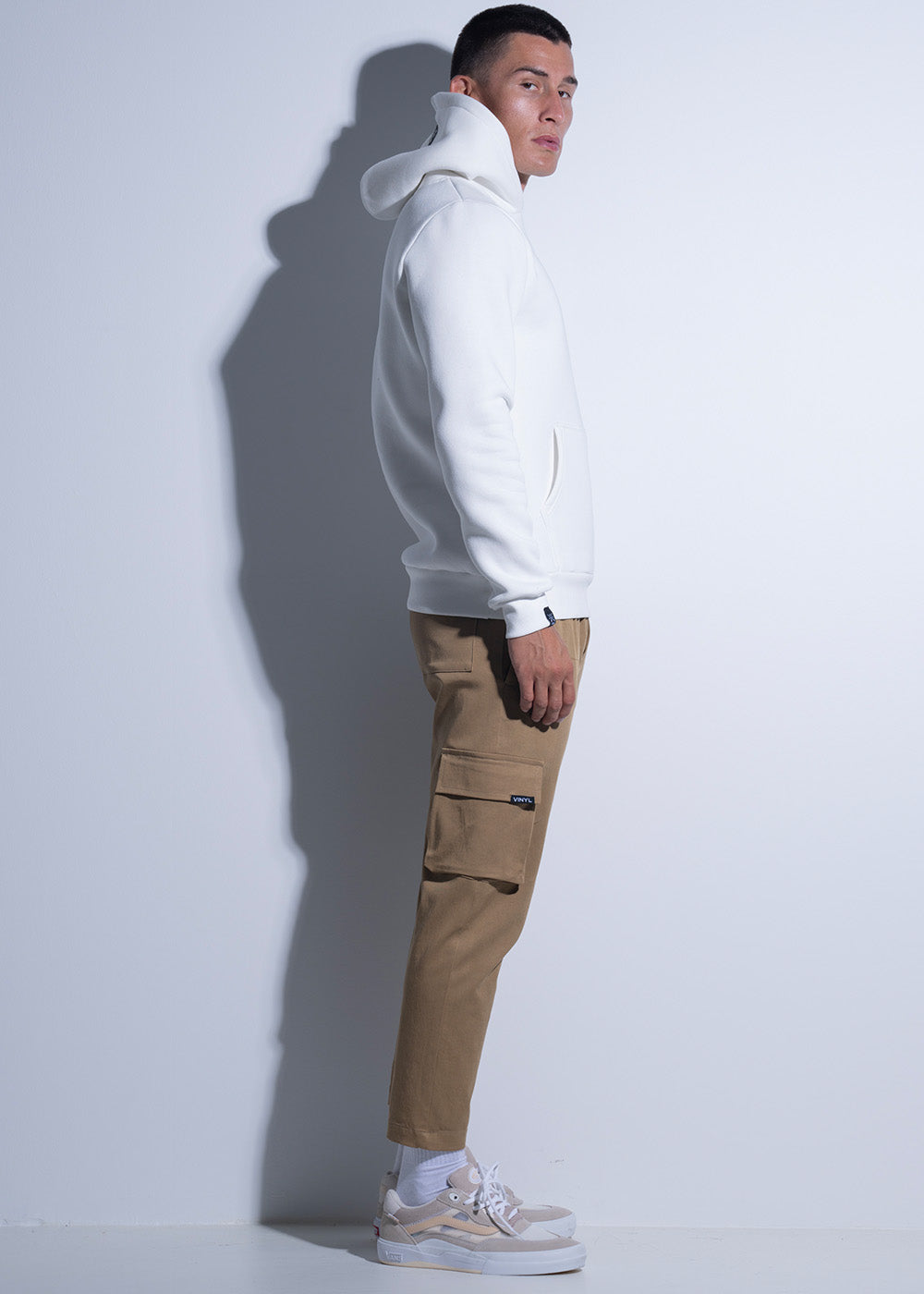 Vinyl παντελονι cargo camel cotton regular fit ανδρικο