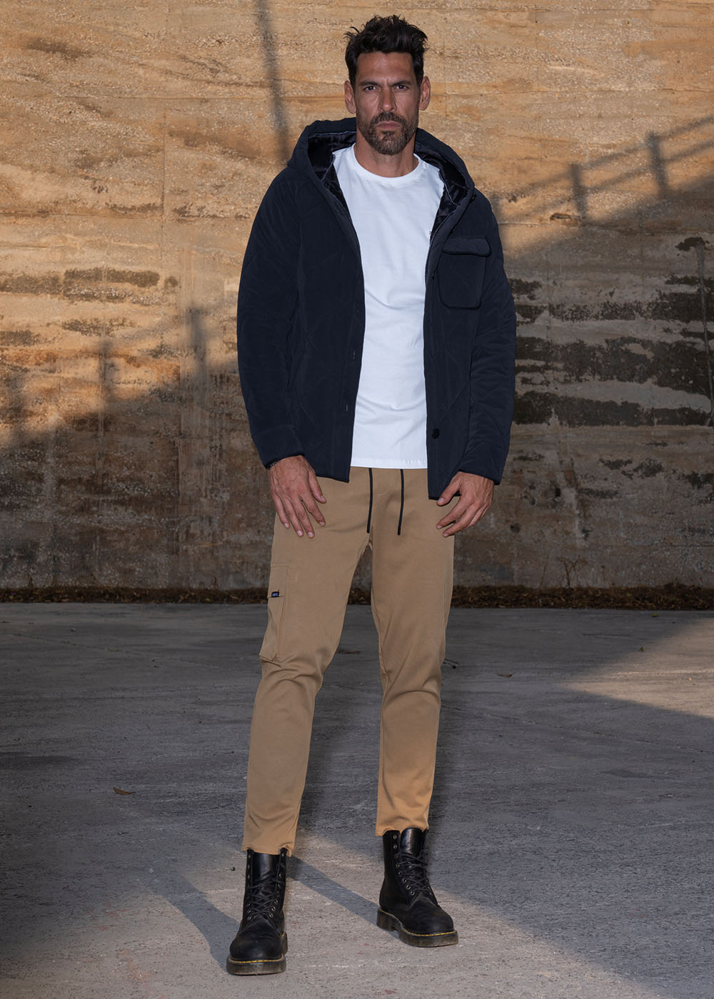 Vinyl μπουφαν μαυρο polyester regular fit ανδρικο