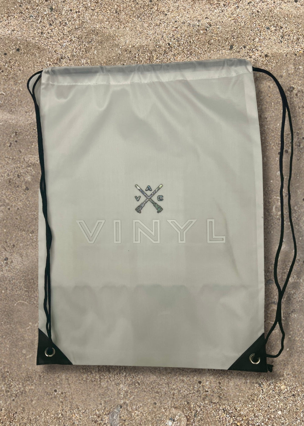 Vinyl gymsack ασπρη με αναγλυφο λογοτυπο