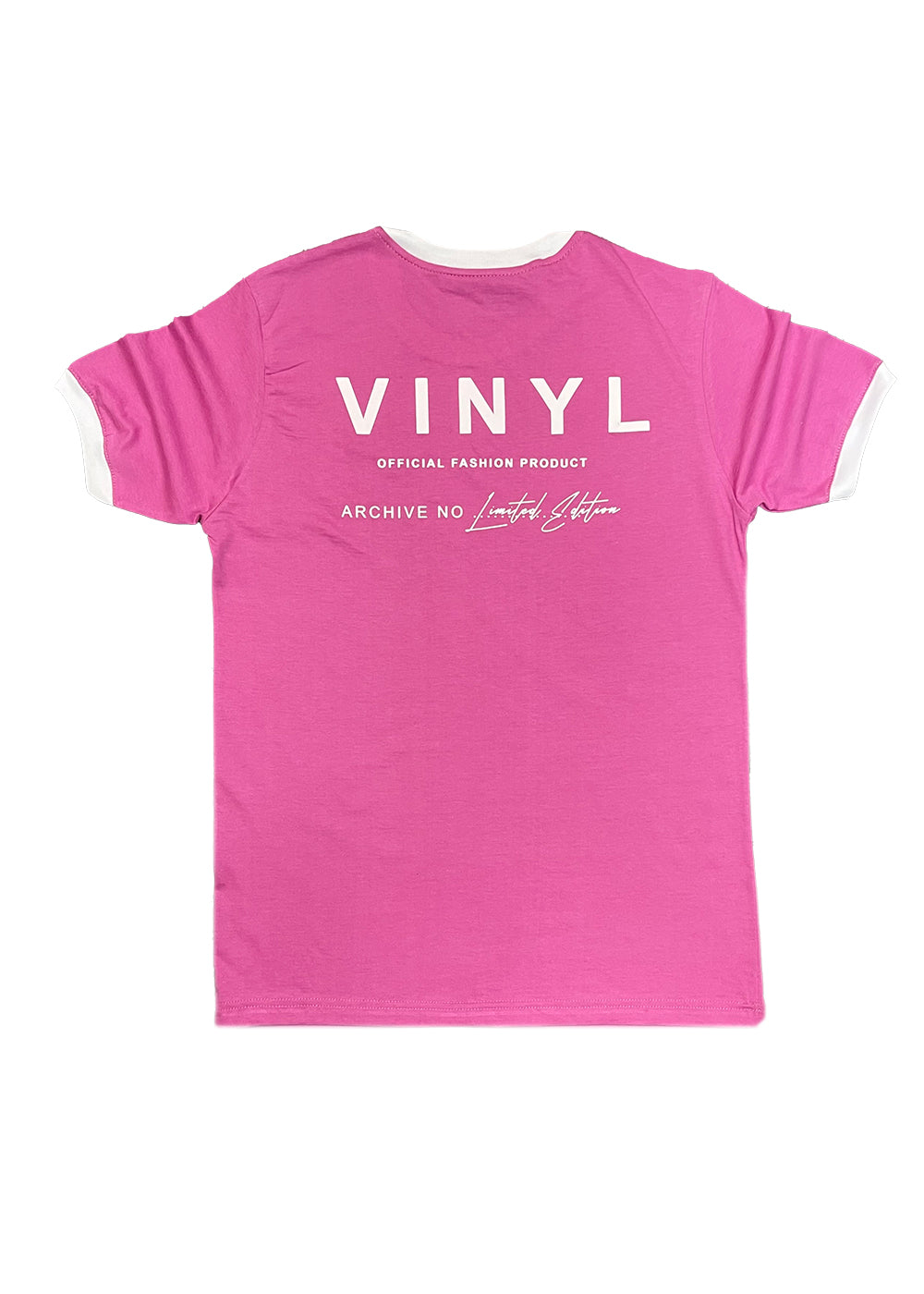 Vinyl μπλουζα με τυπωμα ροζ cotton regular fit ανδρικη