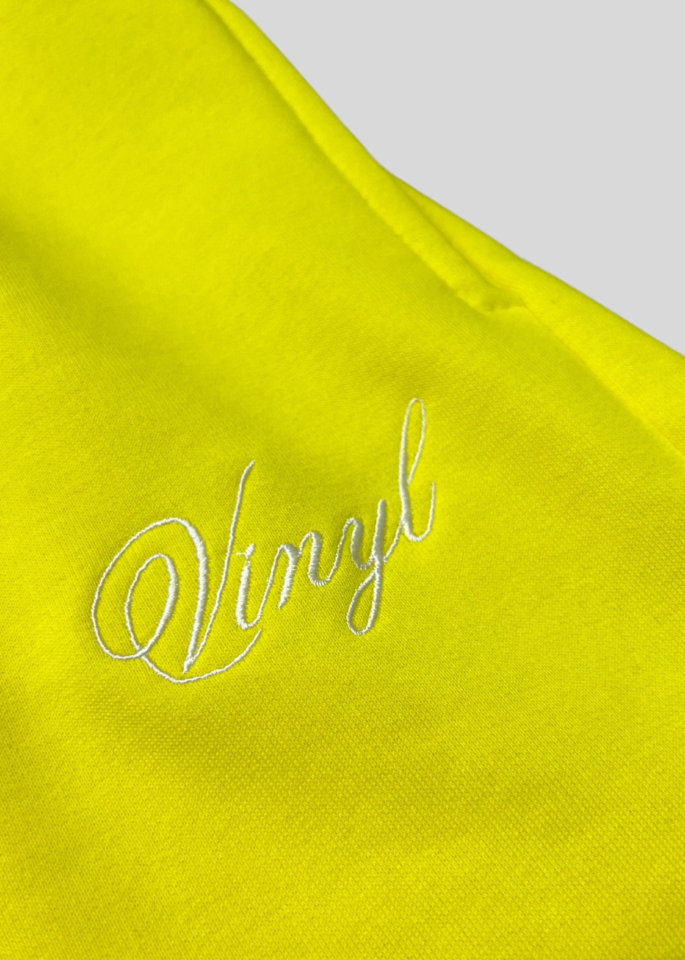 Vinyl βερμουδα με κεντημα κιτρινη cotton regular fit ανδρικη