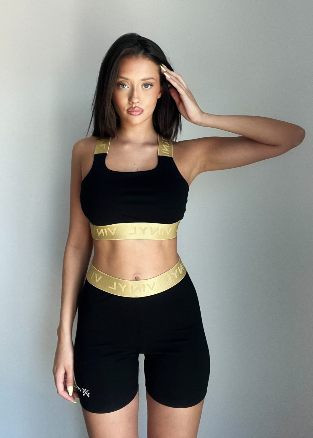 Vinyl μπουστακι με λαστιχο μαυρο polyester regular fit γυναικειο