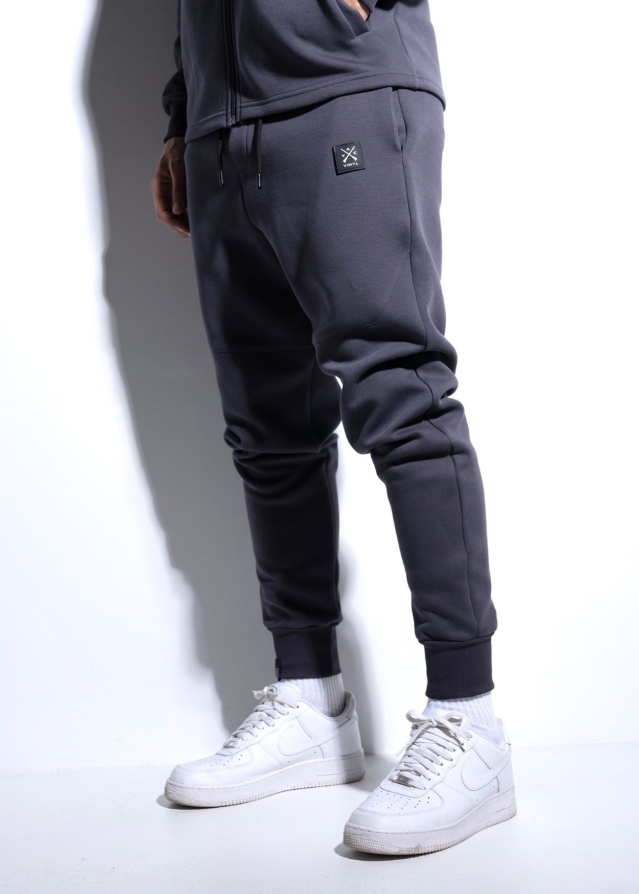 Vinyl φορμα γκρι χωρις χνουδι cotton regular fit - essential sweatpant