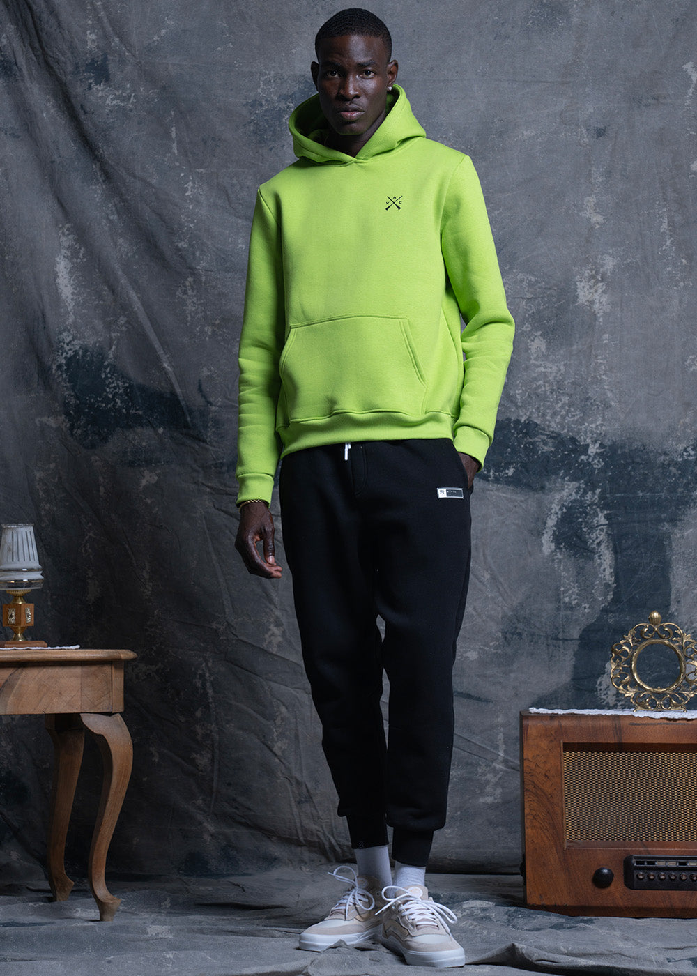 Vinyl φουτερ με τυπωμα πρασινο cotton regulat fit ανδρικο