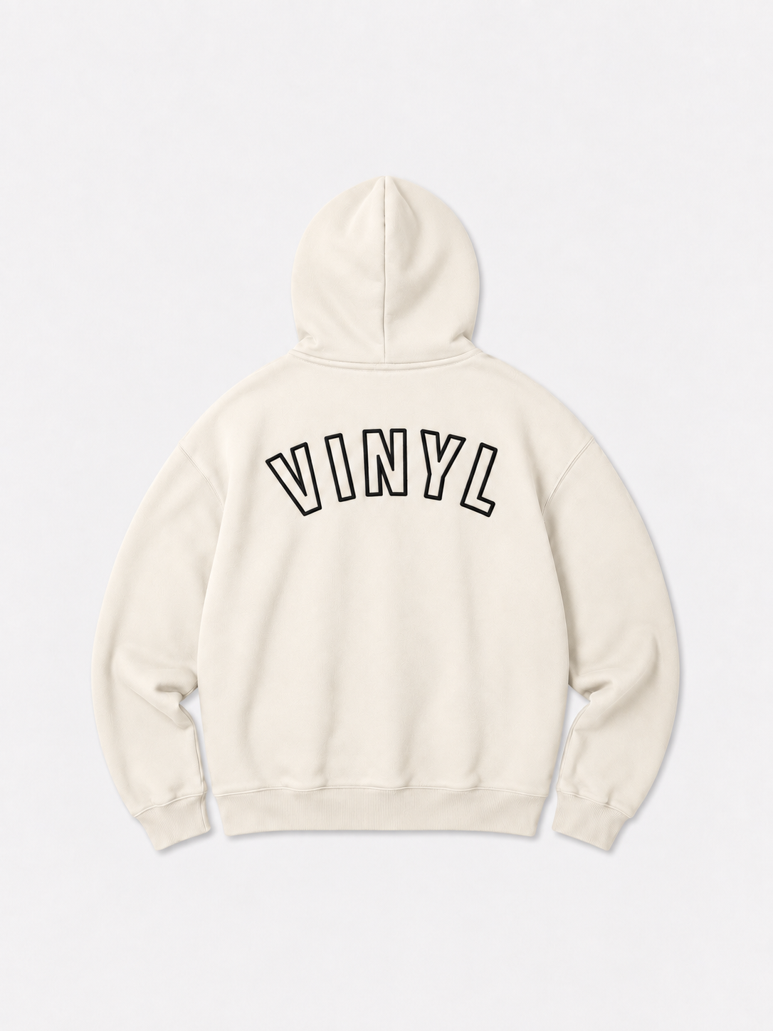 Graphic zipped hoodie white