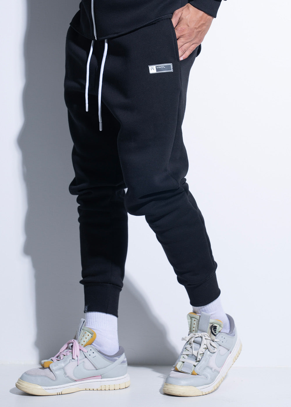 Vinyl φορμα μαυρη χωρις χνουδι cotton regular fit ανδρικη