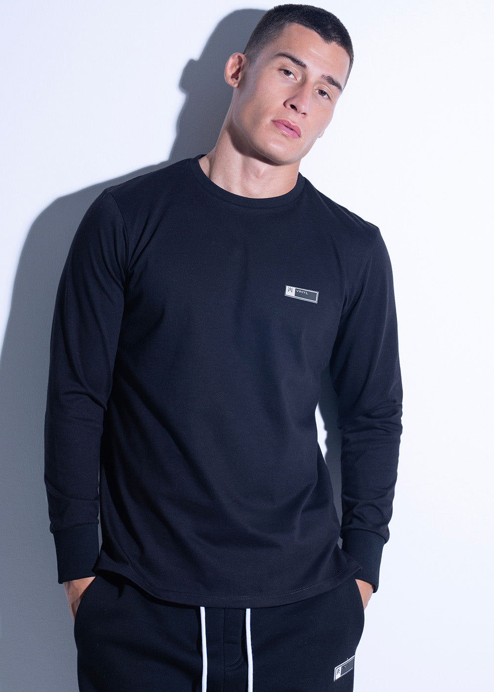 Vinyl μπλουζα μακρυμανικη cotton regular fit ανδρικη