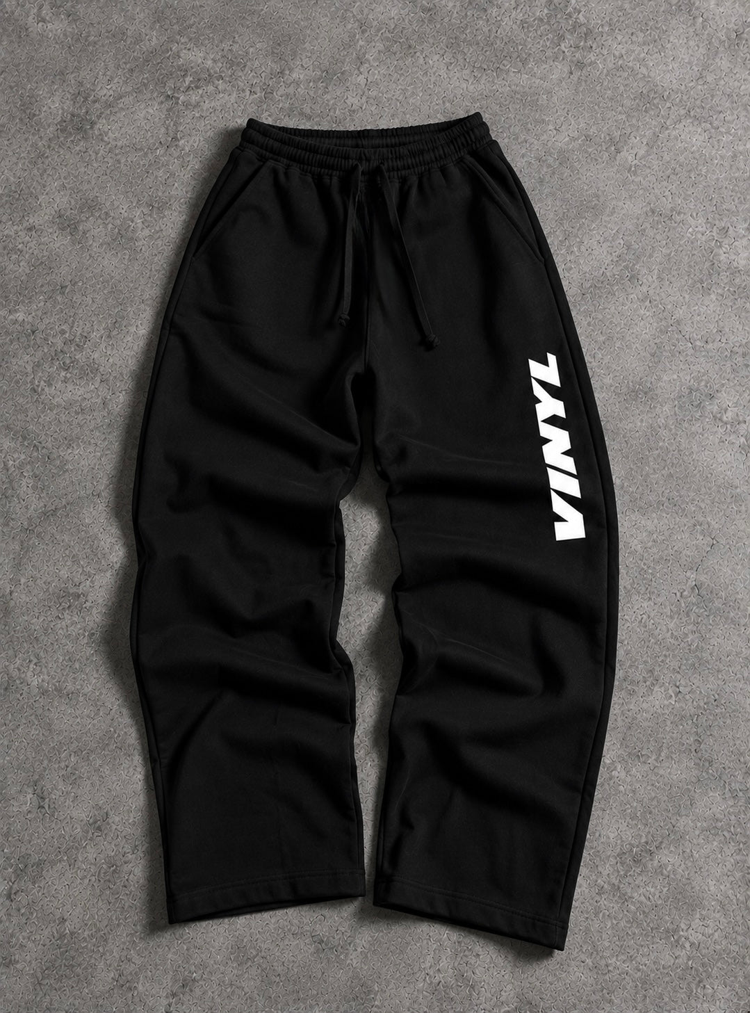 Classic printed pants black