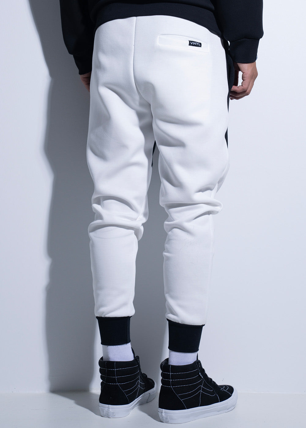 Vinyl φορμα τεχνικο φουτερ λευκο/μαυρο polyester regular fit ανδρικη