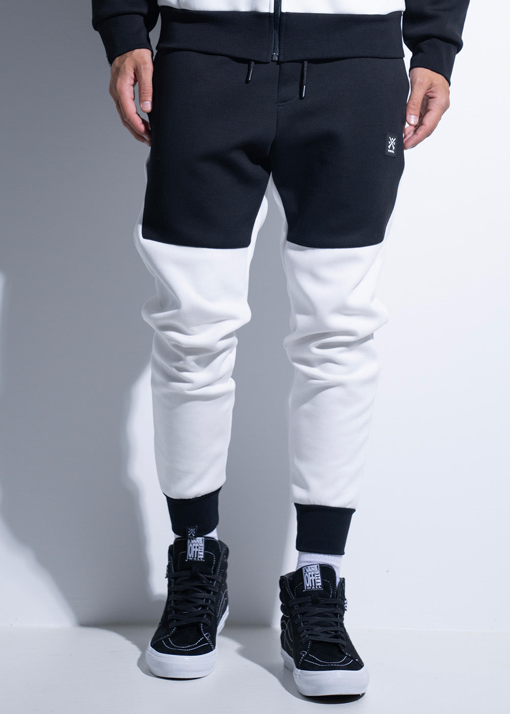 Vinyl φορμα τεχνικο φουτερ λευκο/μαυρο polyester regular fit ανδρικη