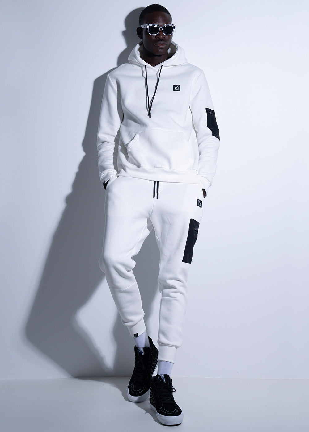 Vinyl φουτερ λευκο cotton regular fit ανδρικο