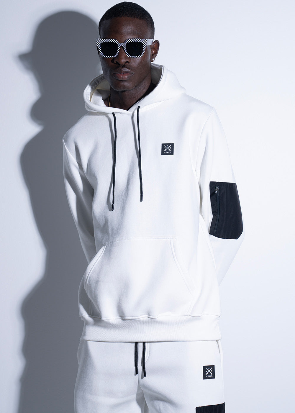 Vinyl φουτερ λευκο cotton regular fit ανδρικο