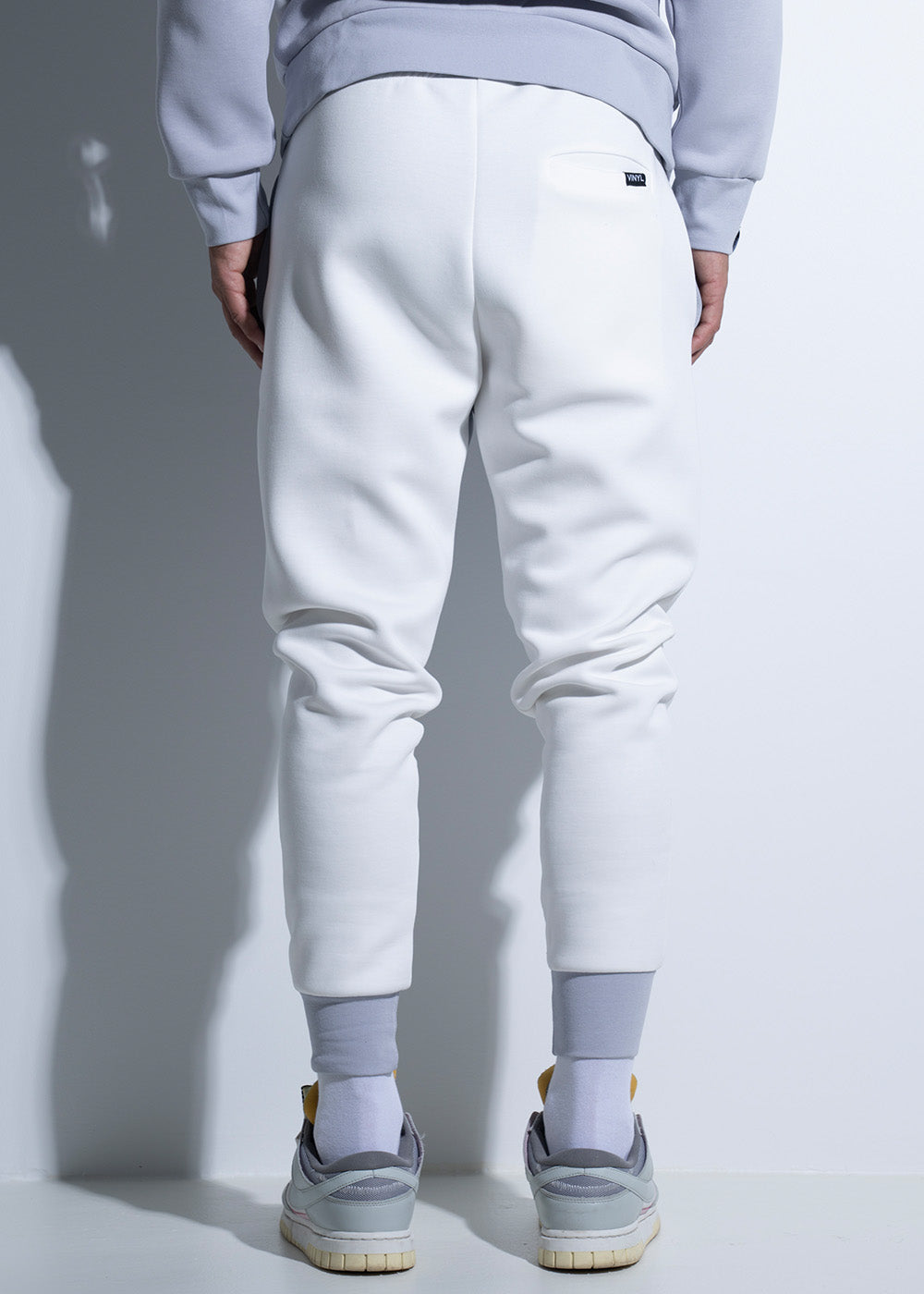 Vinyl φορμα τεχνικο φουτερ λευκο/γκρι polyester regular fit ανδρικη