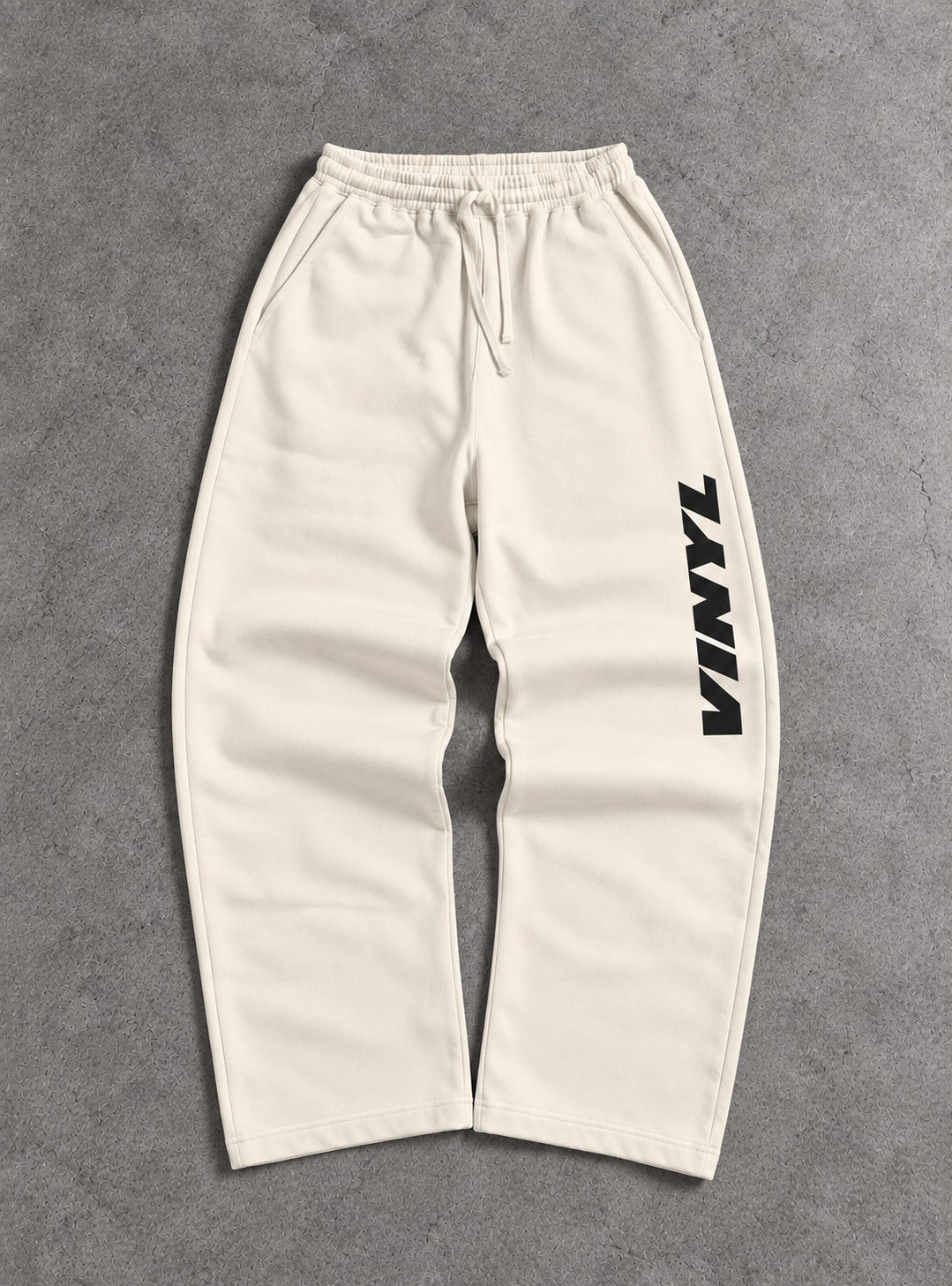 Classic printed pants white