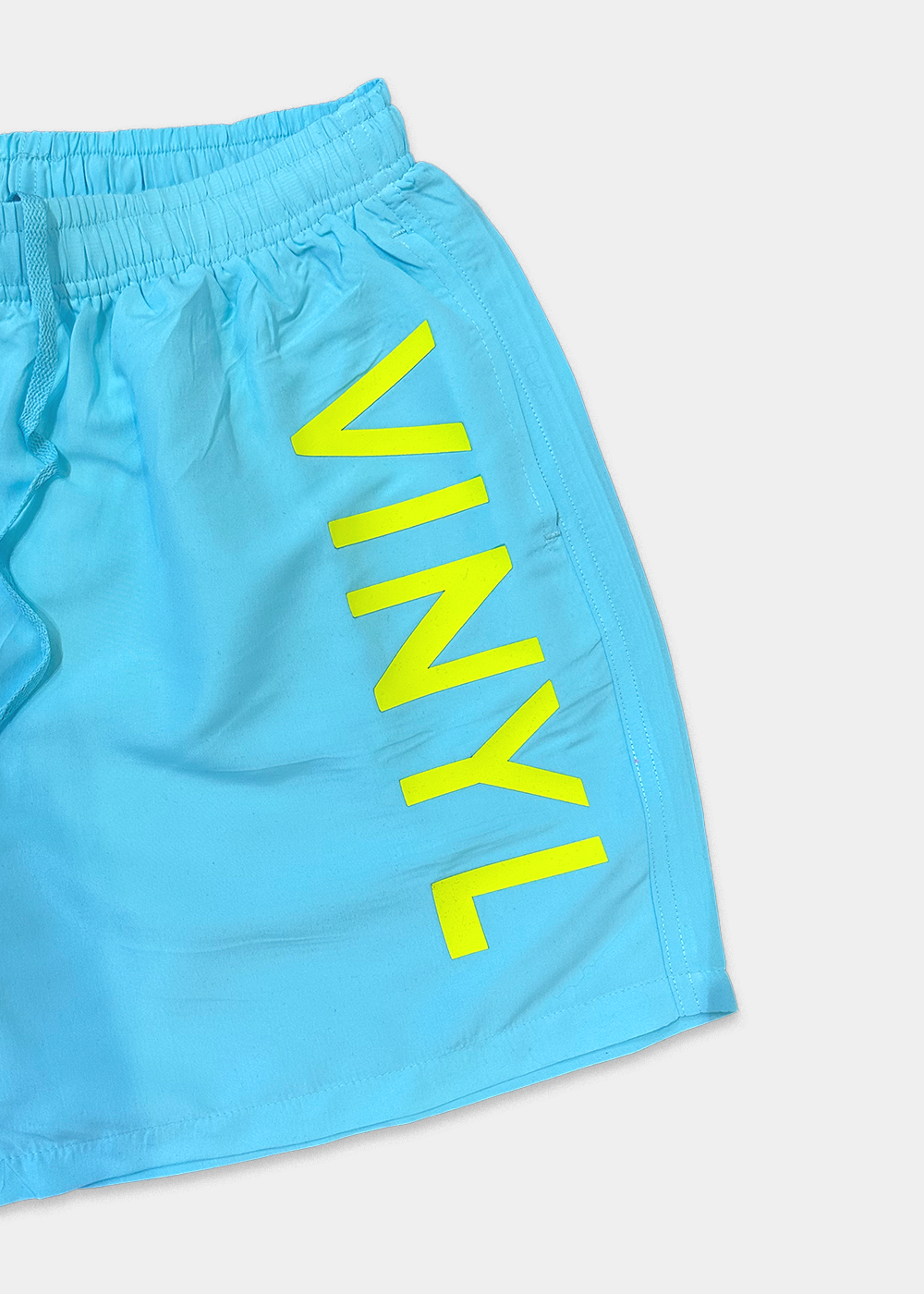 Vinyl swimsuit light blue - side logo midi swim boxer