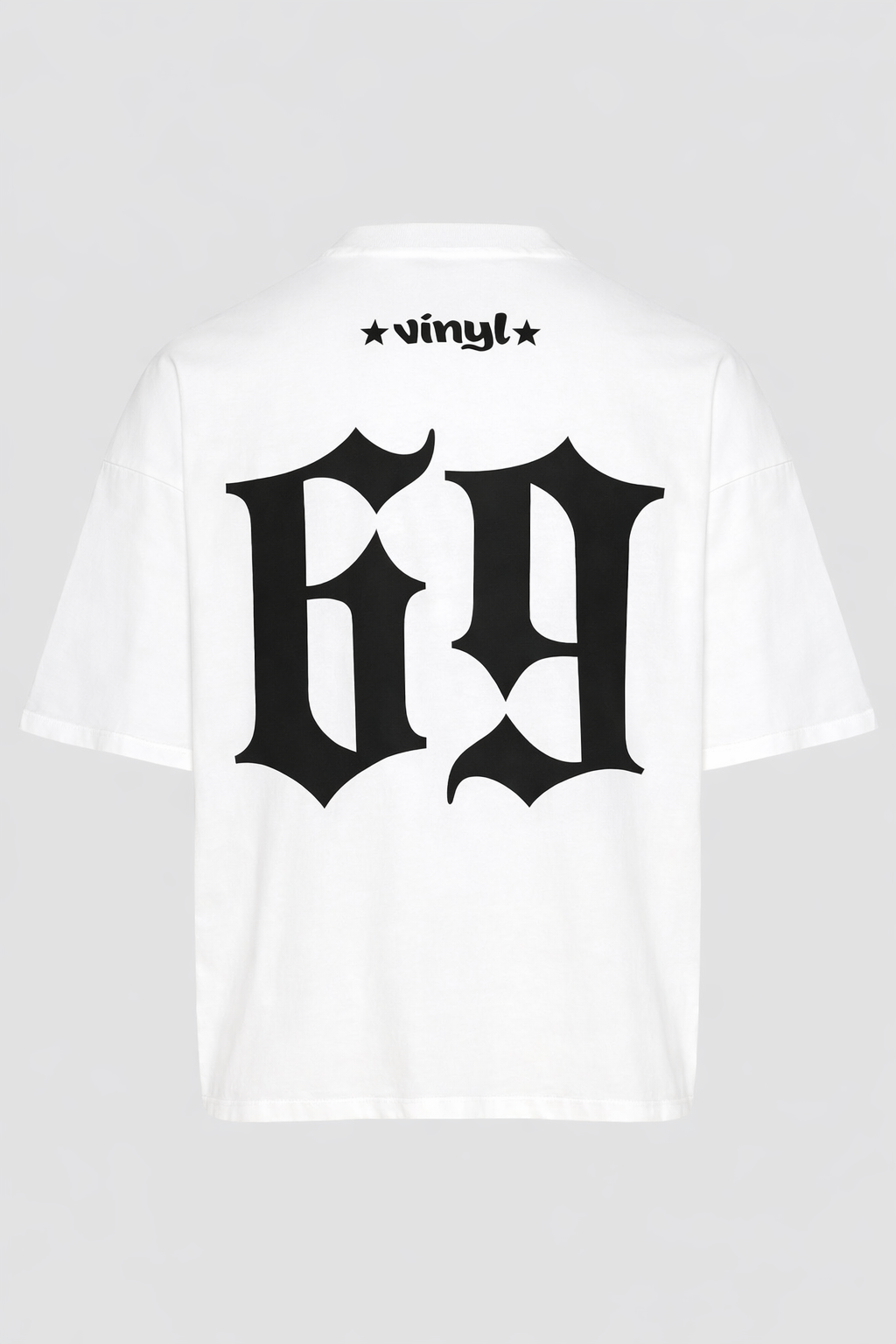 Vinyl T-shirt with white print cotton regular fit - golden aura t-shirt - limited edition