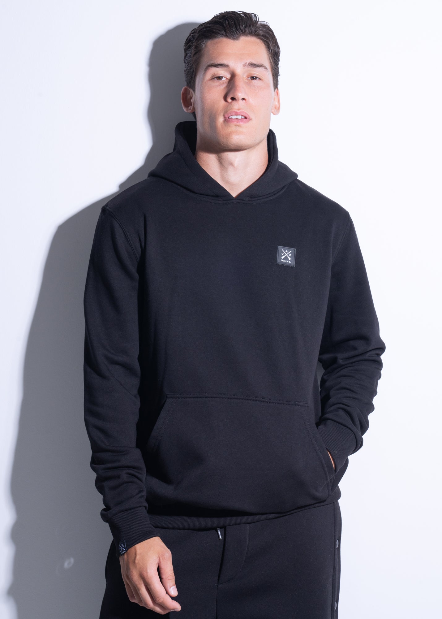 Vinyl φουτερ μαυρο με τυπωμα cotton χωρις χνουδι regular fit - betty boop hoodie