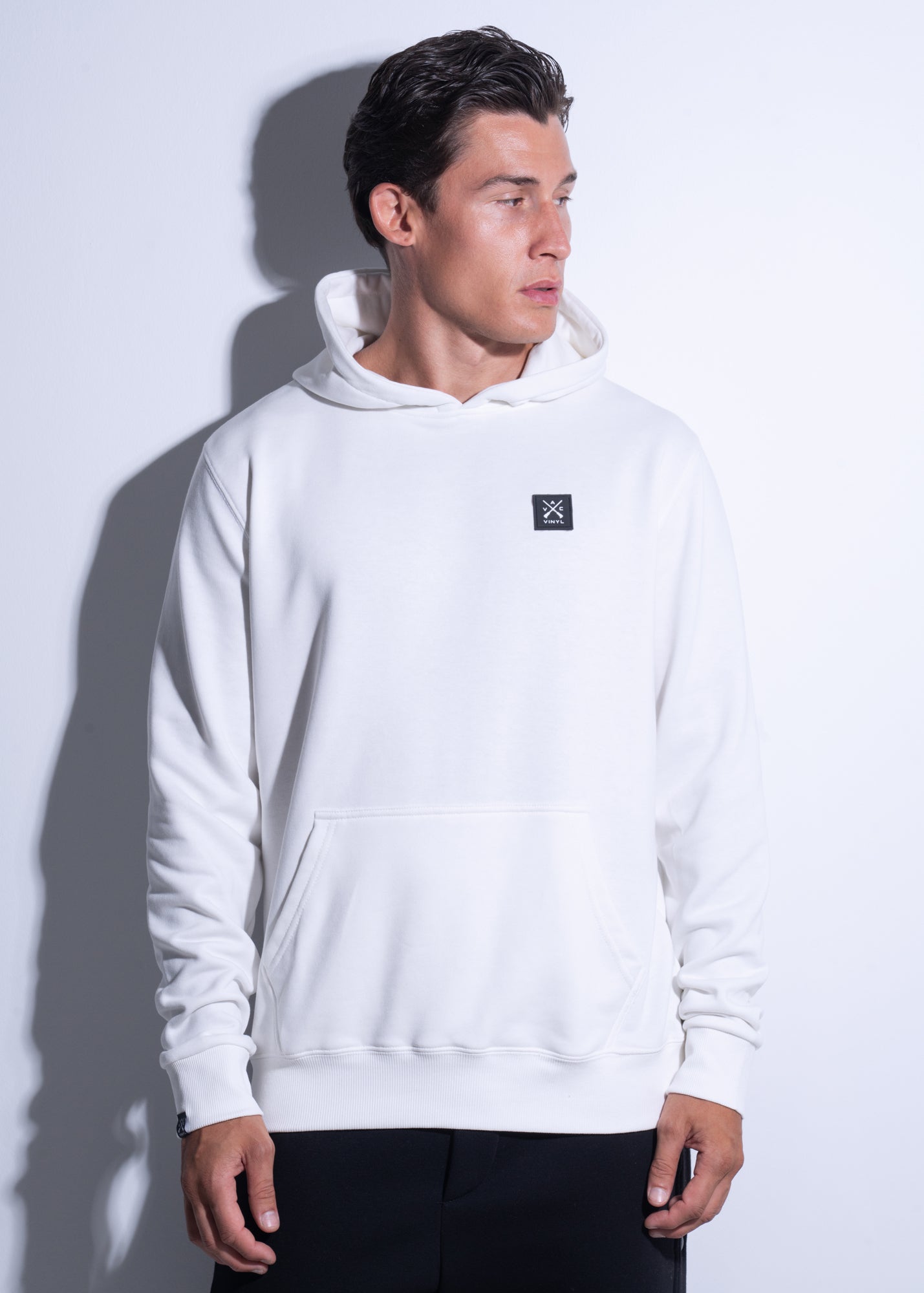 Vinyl φουτερ λευκο με τυπωμα cotton χωρις χνουδι regular fit - betty boop hoodie