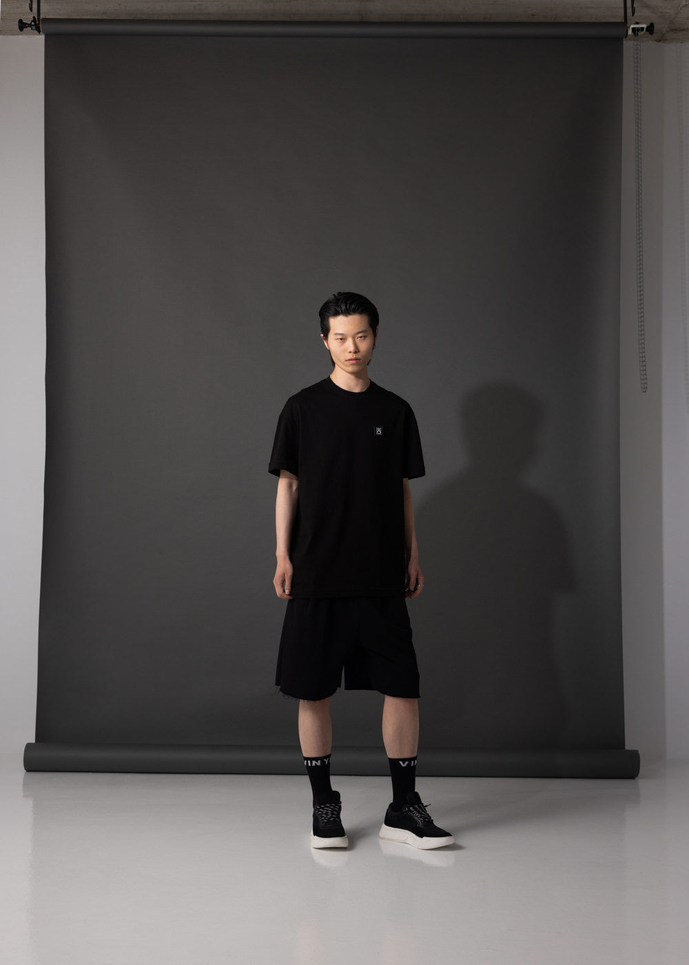 Vinyl μπλουζα με τυπωμα μαυρη cotton oversized - authentically you t-shirt