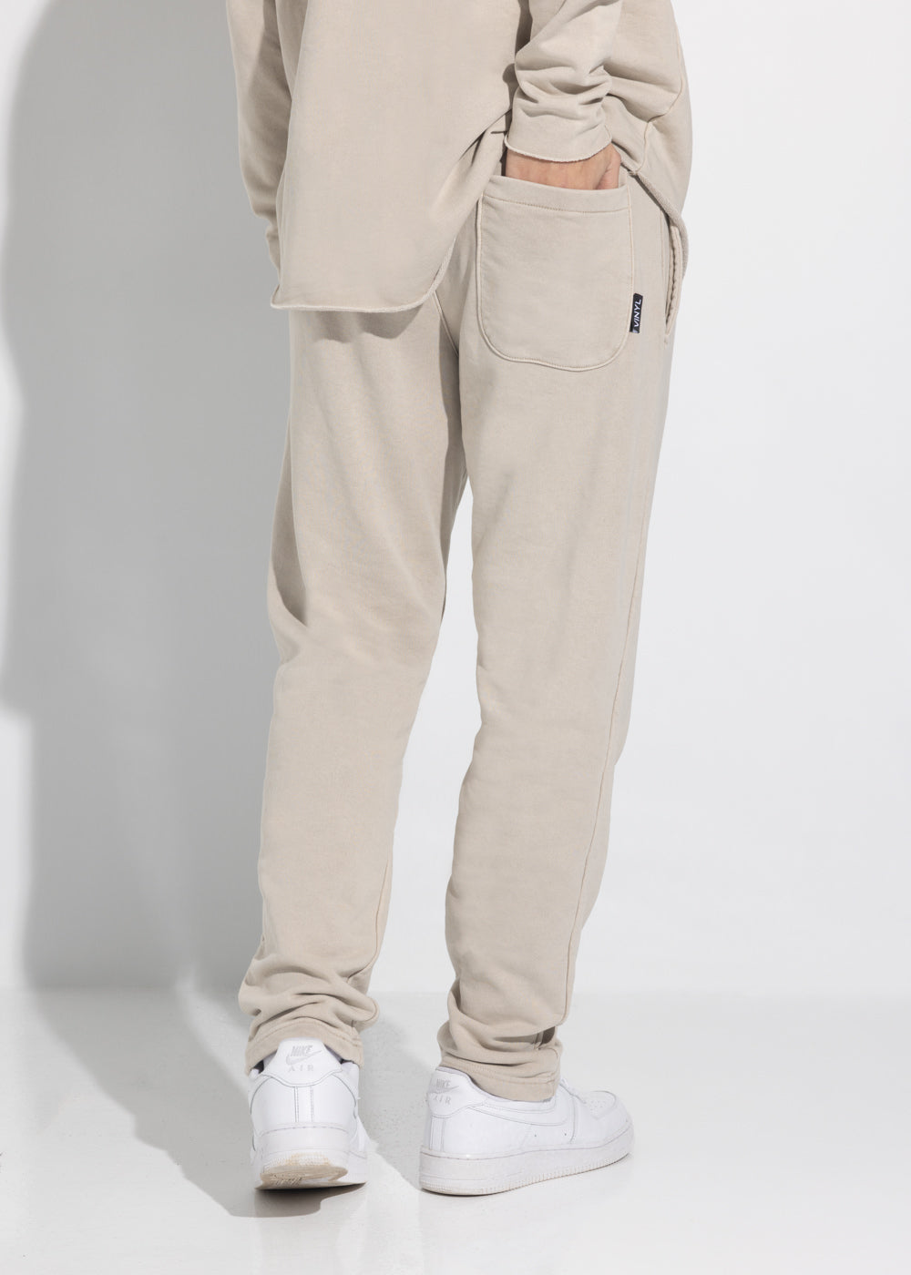Vinyl φορμα μπεζ cotton χωρις χνουδι loose fit - premium washed sweatpant
