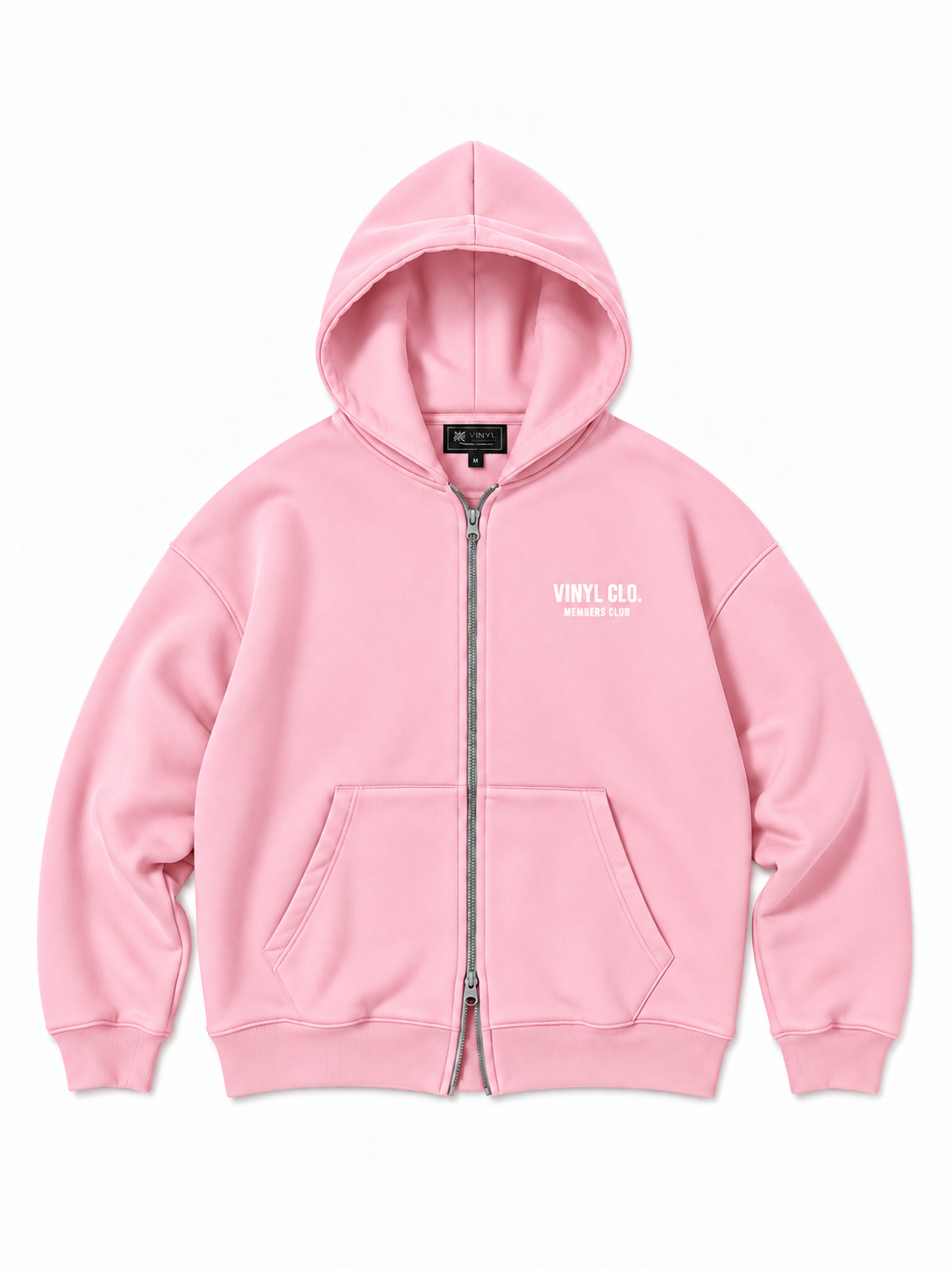 Graphic zipped hoodie pink woman