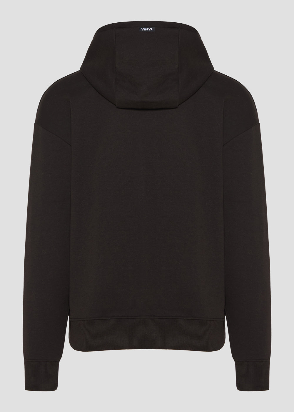 Vinyl φουτερ μαυρο με patch cotton regular fit - puff logo hoodie