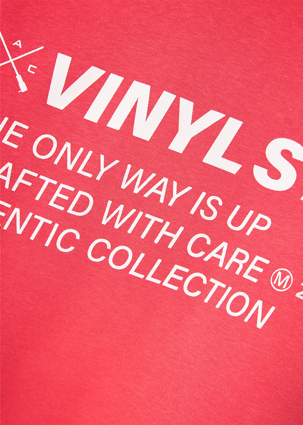 Vinyl φουτερ ροζ με τυπωμα cotton oversized - studios v legacy hoodie