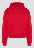 Vinyl φουτερ κοκκινο  cotton oversized - emblem hoodie