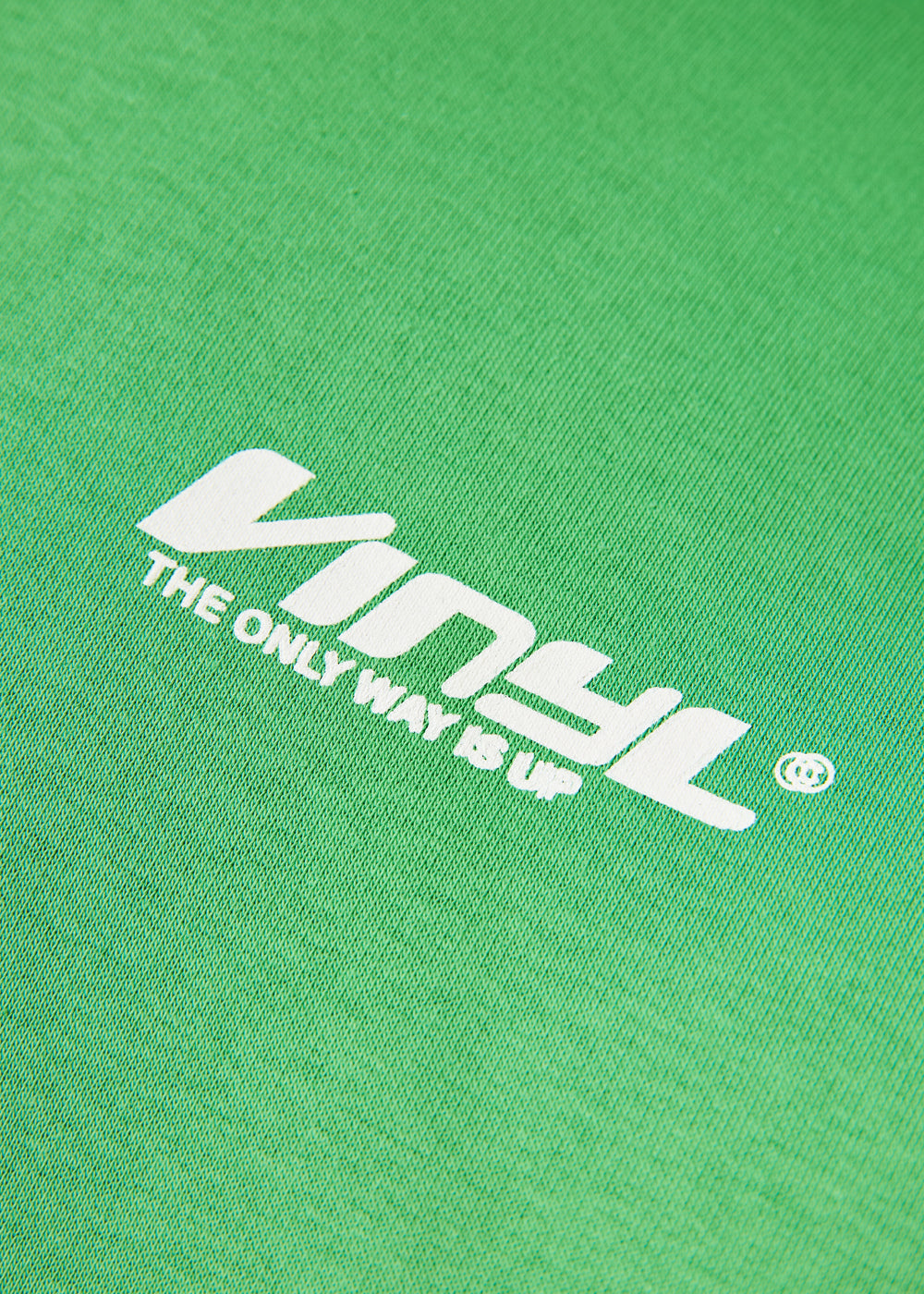 Vinyl φουτερ πρασινο με τυπωμα cotton oversized - studios v beat hoodie