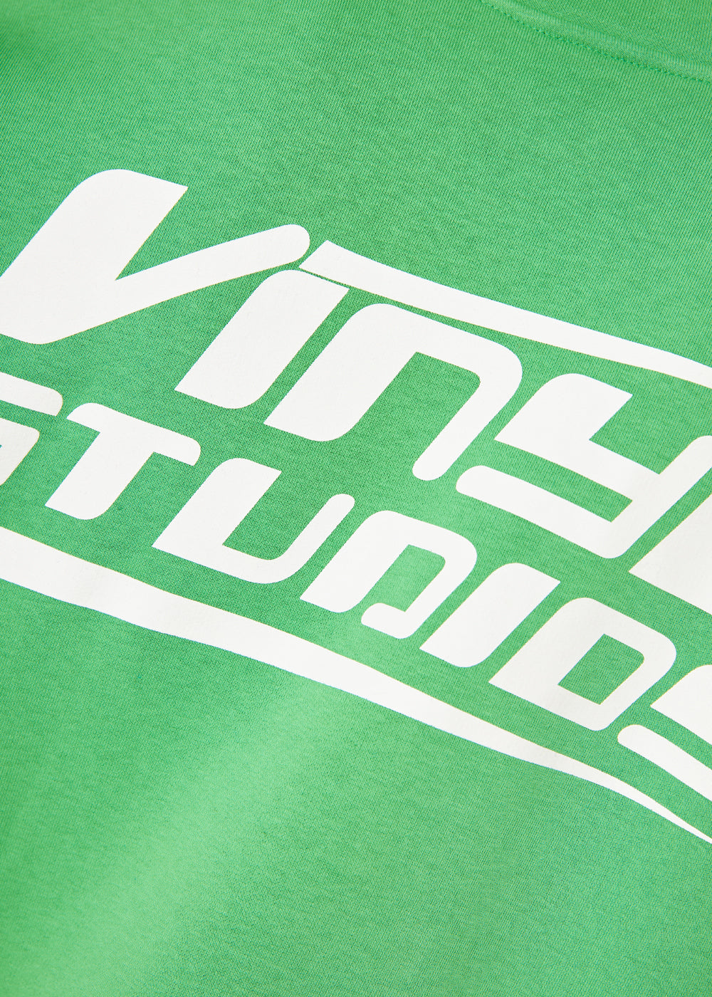 Vinyl φουτερ πρασινο με τυπωμα cotton oversized - studios v beat hoodie