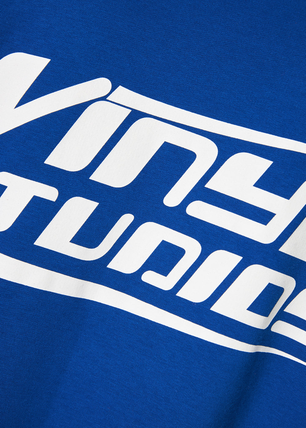 Vinyl φουτερ μπλε με τυπωμα cotton oversized - studios v beat hoodie